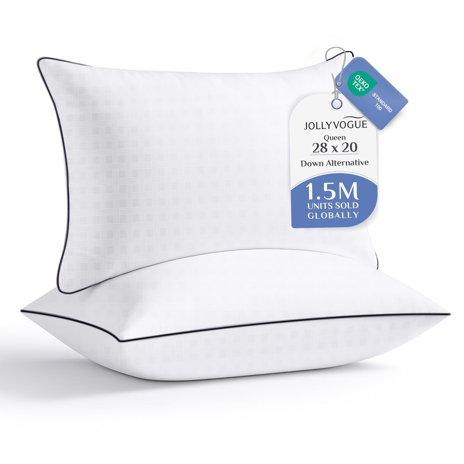 Pillows Queen Size Set of 2, Hotel Collection Bed Pillows for Side, Back, and...