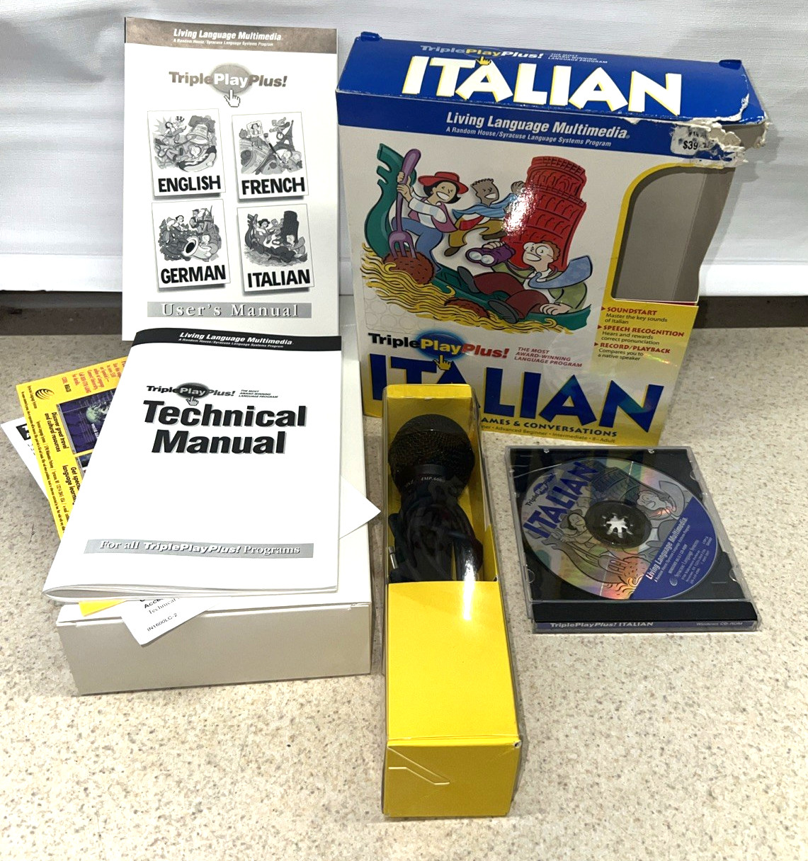 Triple Play Plus Italian Multimedia Games & Conversations Language Program VTG