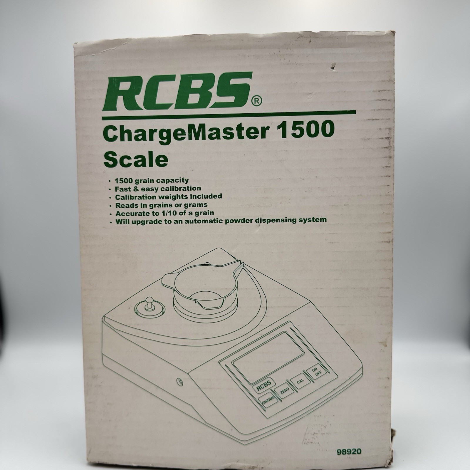 RCBS Charge Master 1500 Digital Powder Scale Dispenser  Digital Display Open Box