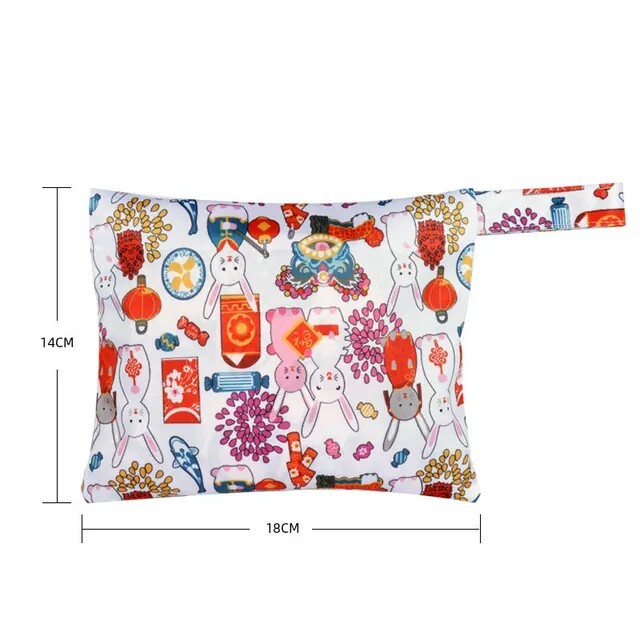 Wet Bags for Reusable Menstrual Pads - Waterproof Polyester with Zipper