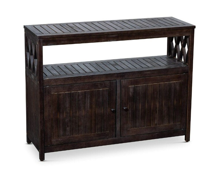 Eucalyptus Side Board Table Cabinet Wooden Outdoor Garden Storage End Deck Patio
