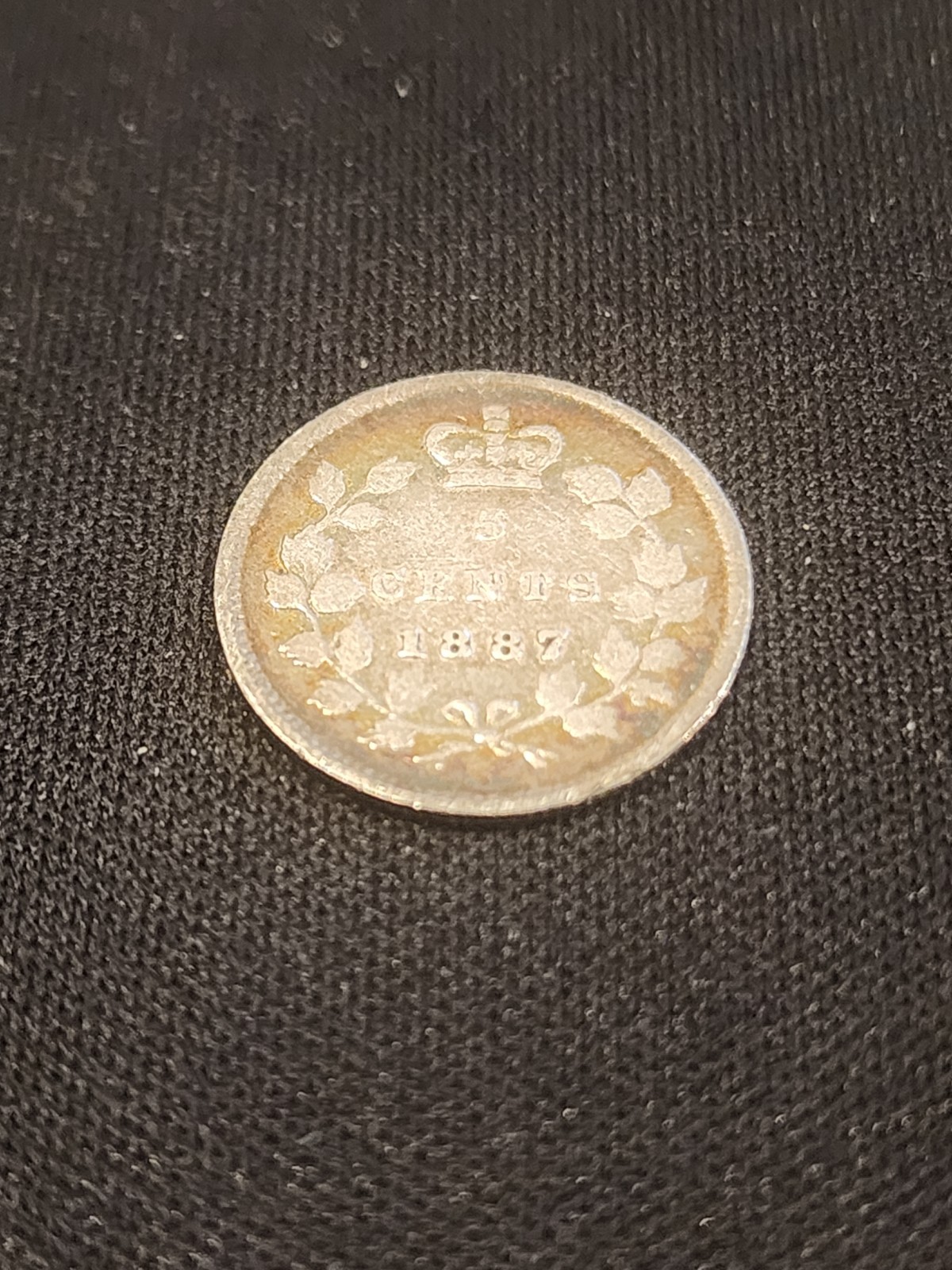 1887 Canada 5 Cents Silver Coin