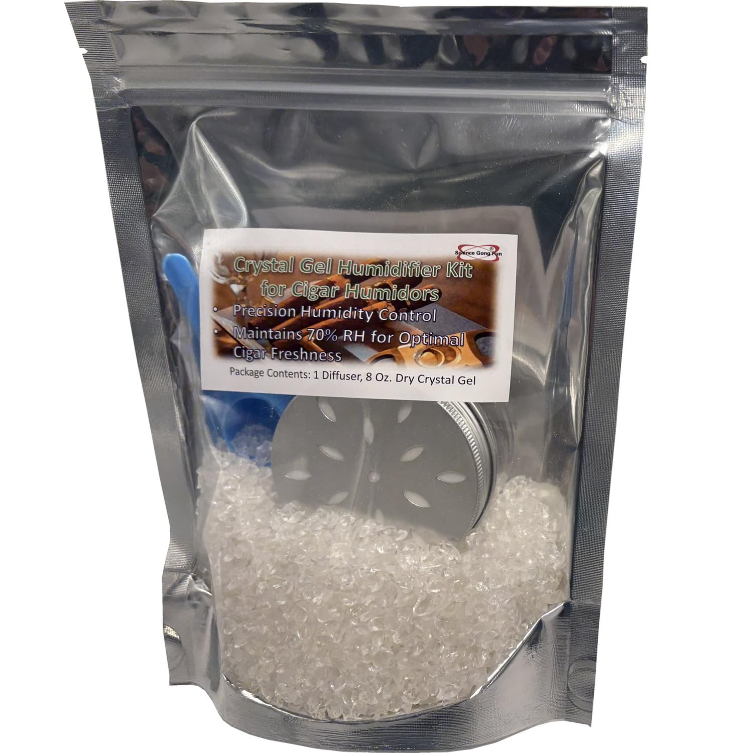 1/2LB Gel Crystal Humidifying for Cigars humidor White