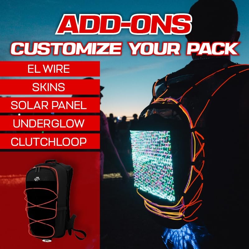 RAVERUNNER® Clear Hydration Pack | Festival Approved Hydration Backpack with ...