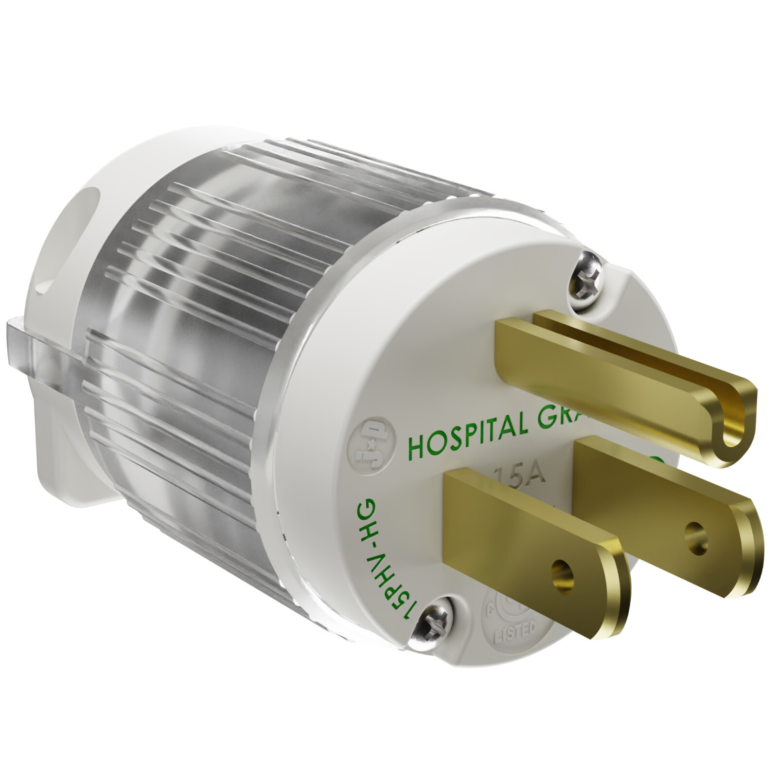 Hospital Grade Male Extension Cord End Repair Plug Power 15 AMP 110-120-125 Volt