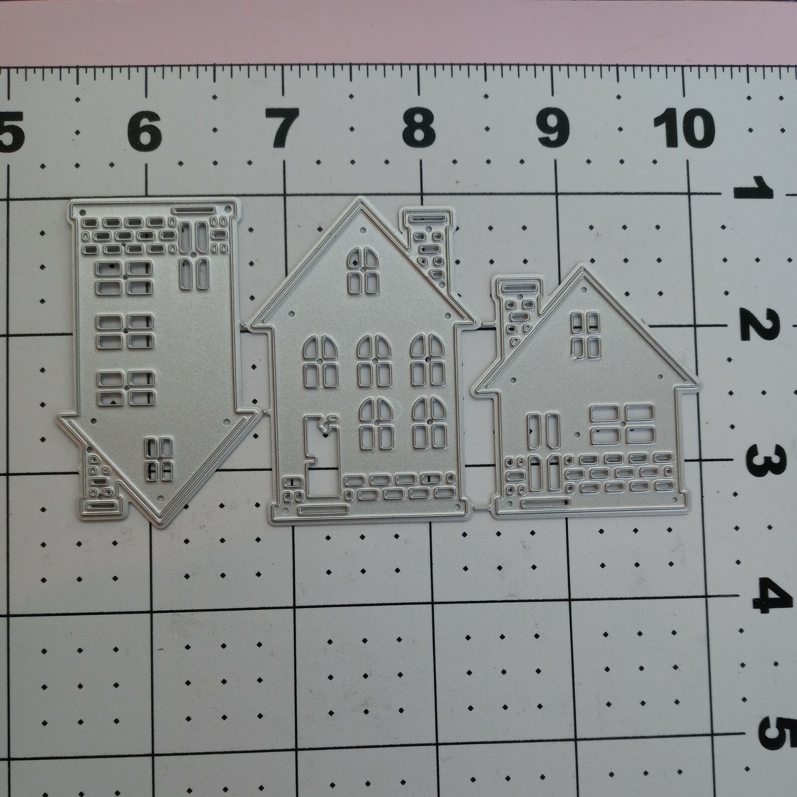 Universal Thin Metal Die Cut Tool House Shaker Vintage Village Christmas Salt