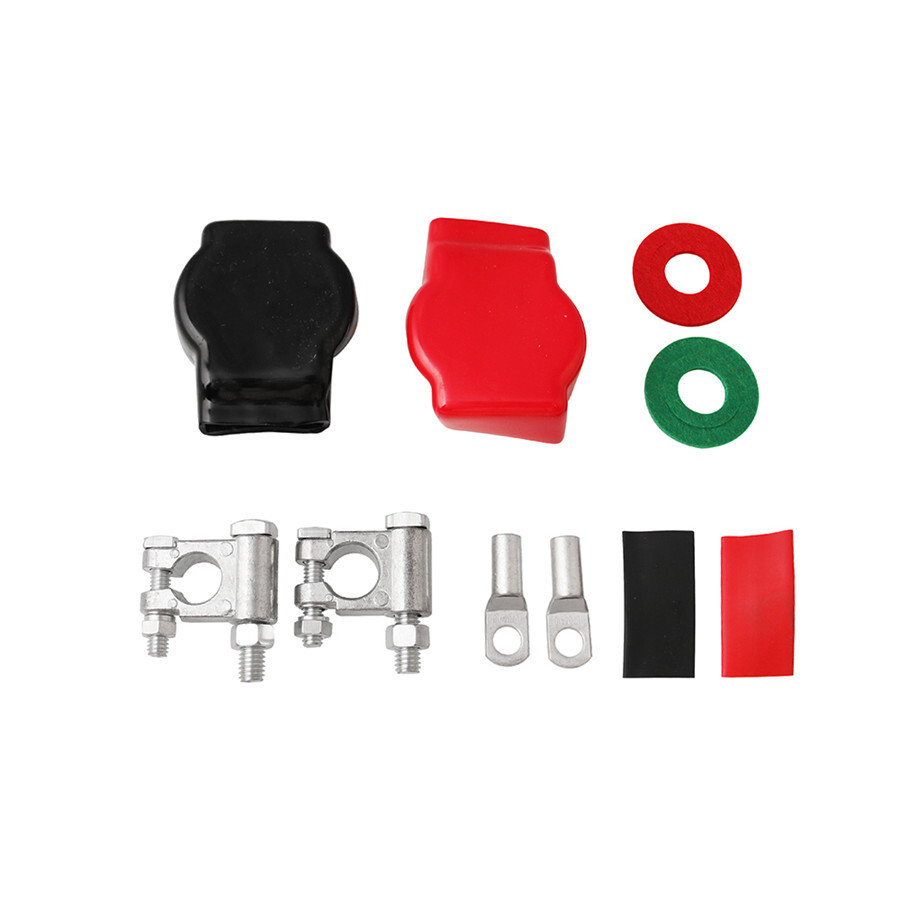 1 Set Battery Terminals Top Post Kit with Heatshrink Tube For Car RV Boat Marine