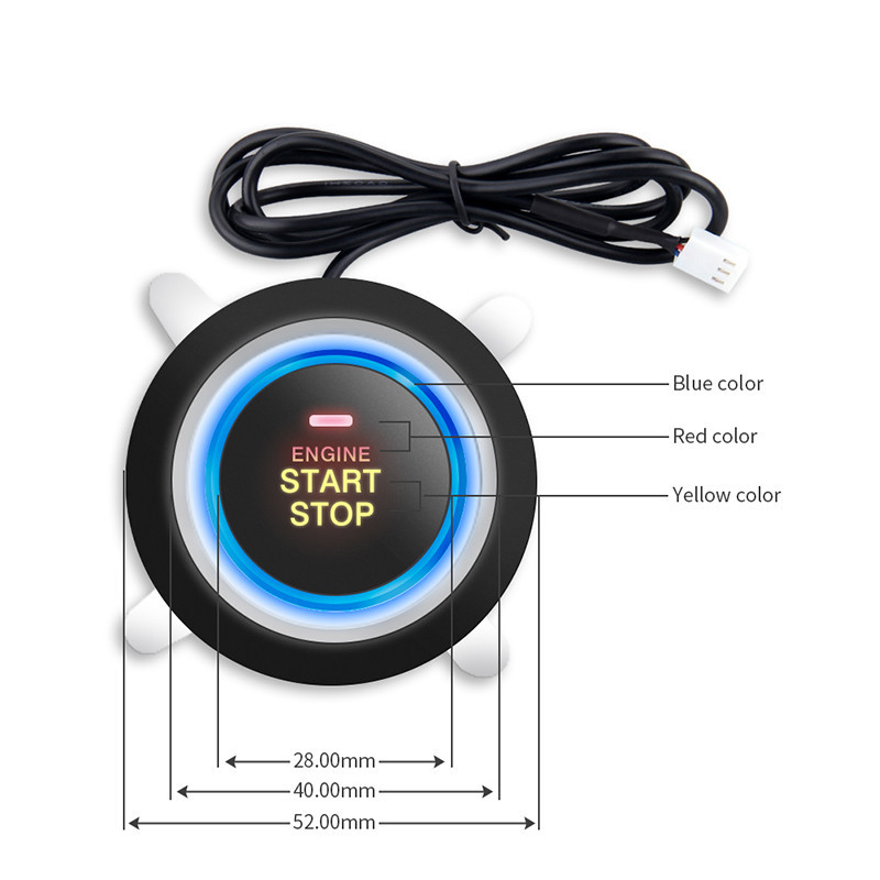 DC 12V PKE Car Alarm System Keyless entry Push button Engine Start Remote Key