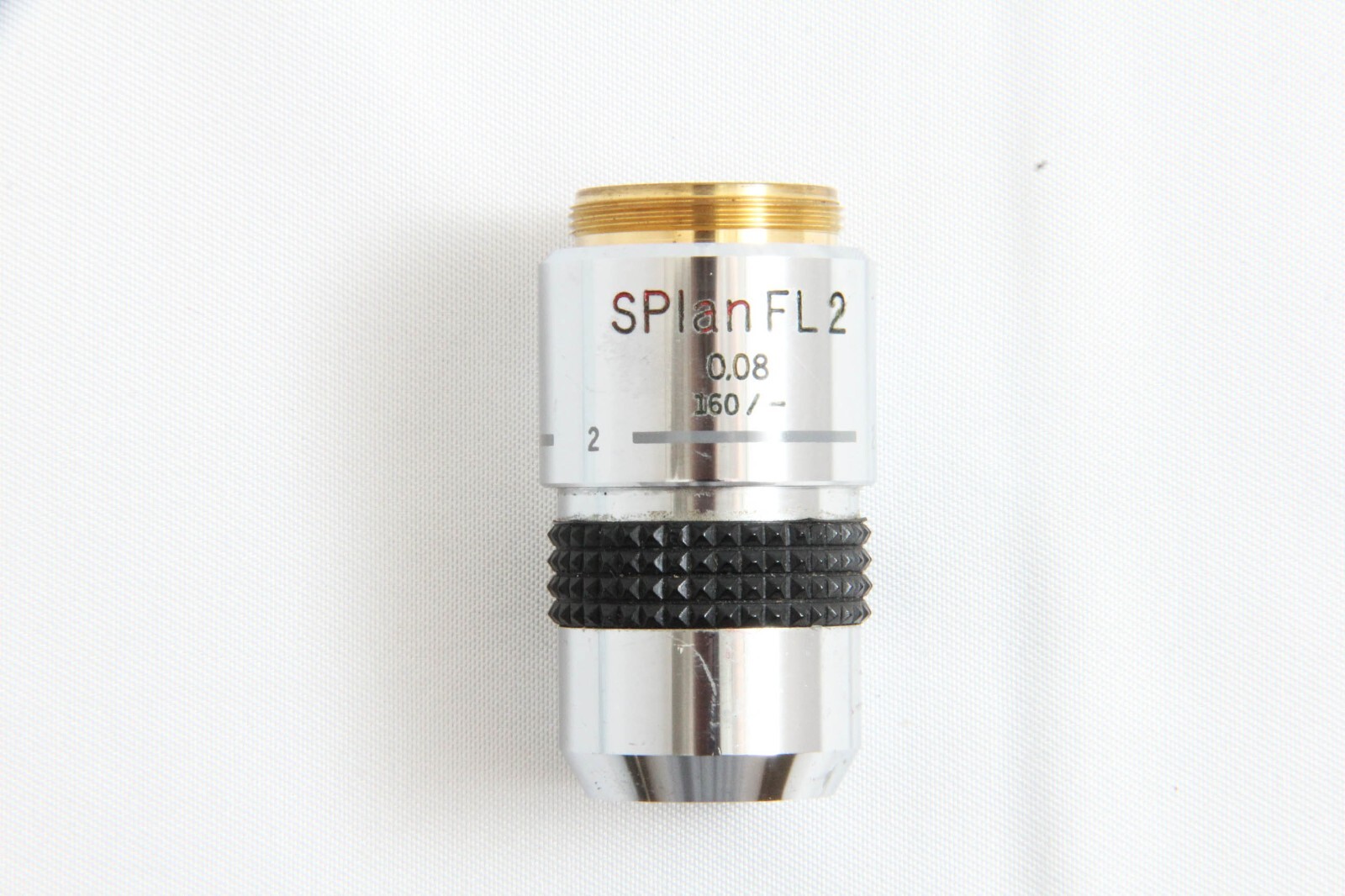Olympus SPlan FL 2x / 0.08 Fluorite Microscope Objective Macro Low Power #5306