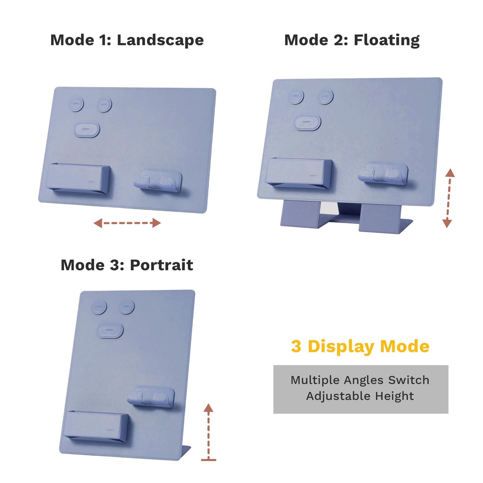 LHiDS Foldable Float Board Laptop, Modular Desktop Organizer, Midnight Blue
