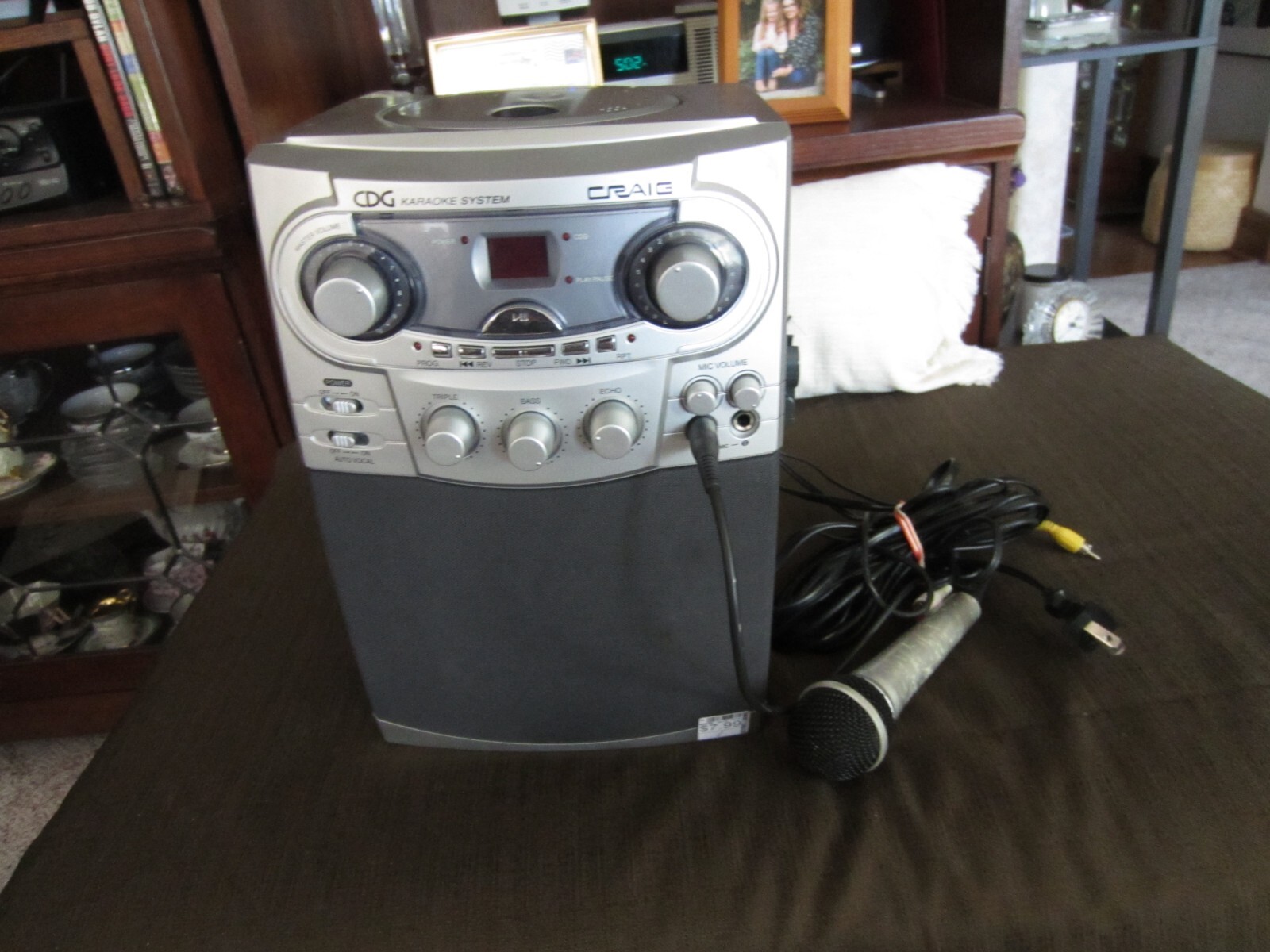 Craig Karaoke Machine CG9003 with Microphone, Cables - Not Working - AS IS