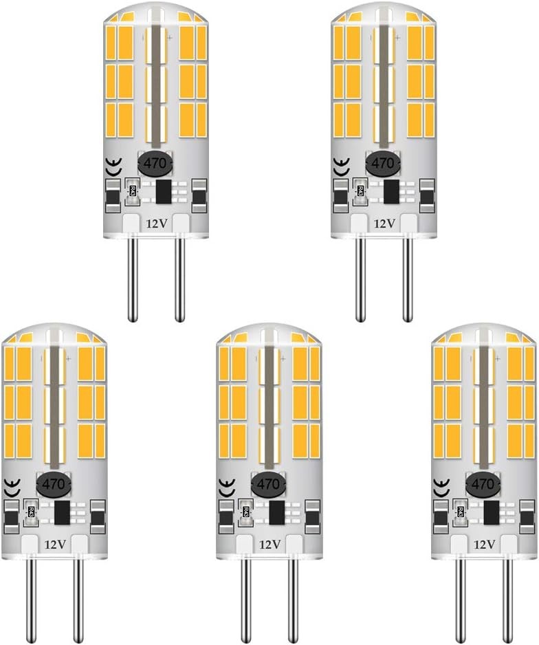 GY6.35 G6.35 Bi-pin Base LED Bulb 4Watt AC DC 12V Silica Gel Crystal Warm White
