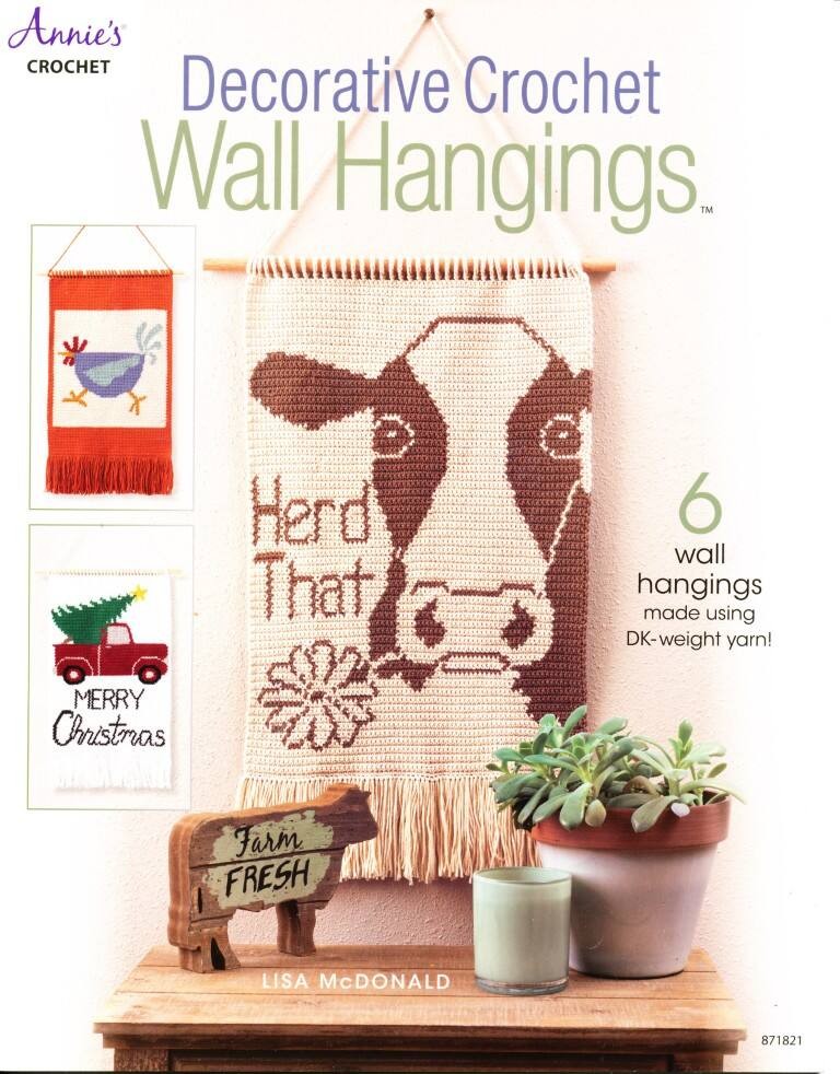 NEW ANNIES DECORATIVE CROCHET WALL HANGINGS 6 DESIGNS