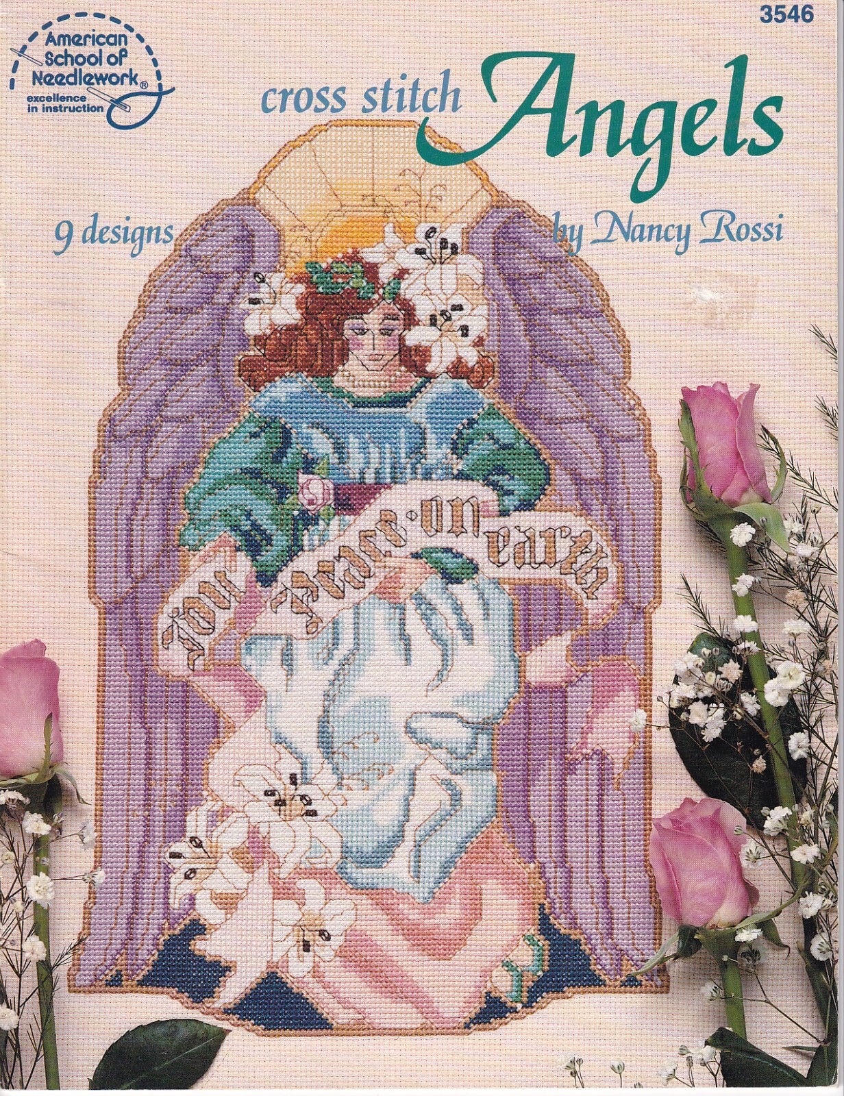 Cross Stitch ANGELS Nancy Rossi American School Needlework Pattern Booklet