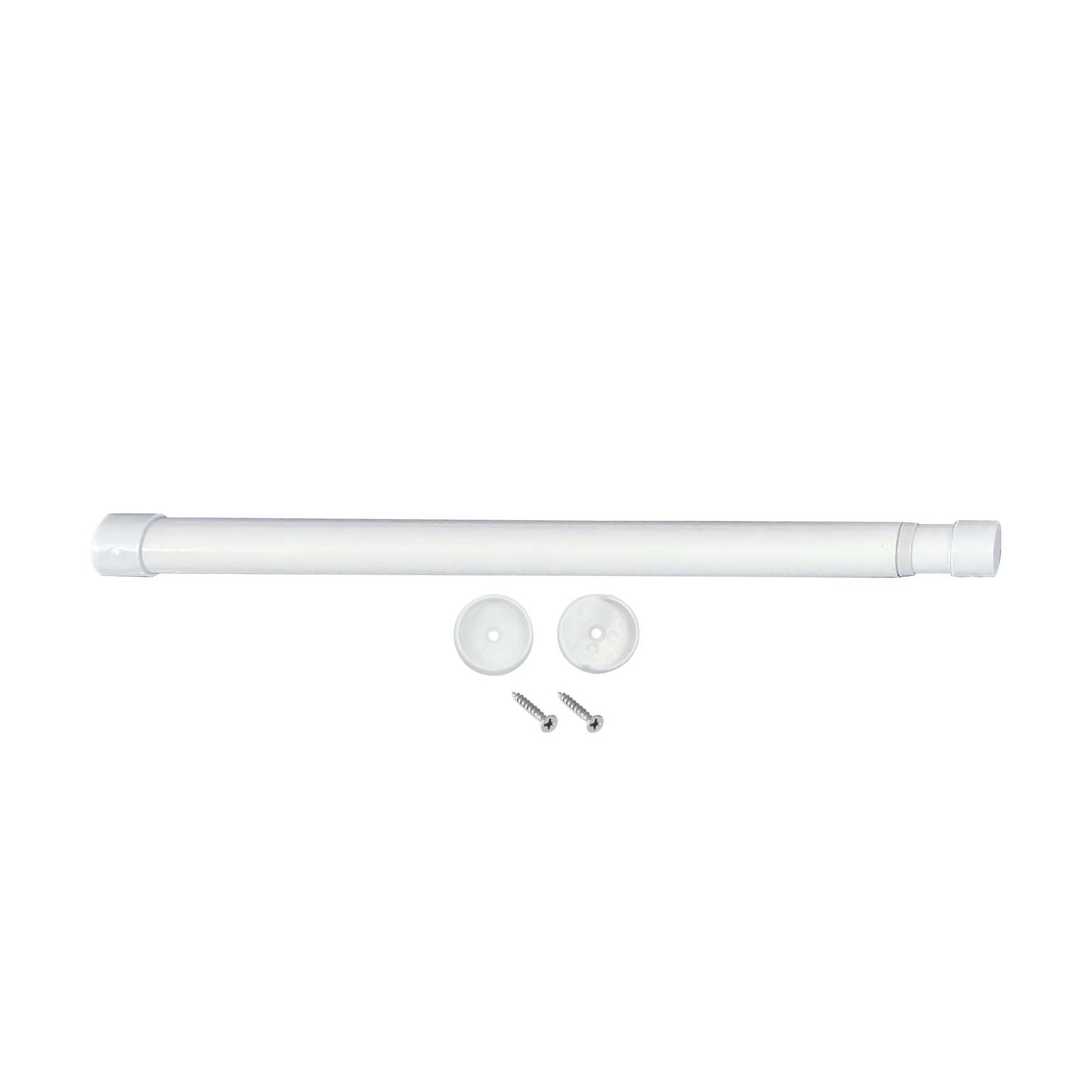 Outwater 1-1/8" White Adjustable Closet Rod Kit - Size Options