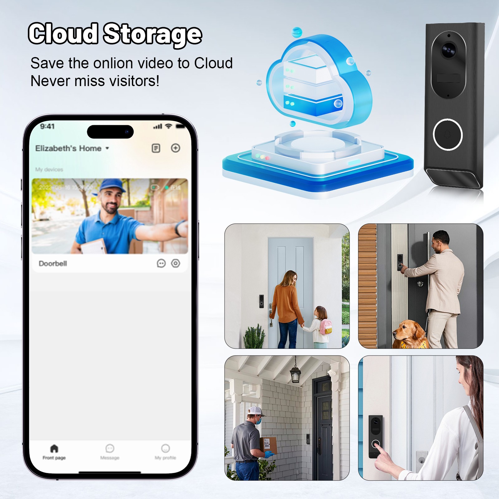 Smart WiFi Video Doorbell Wireless Door Bell Phone Ring Intercom Security Camera