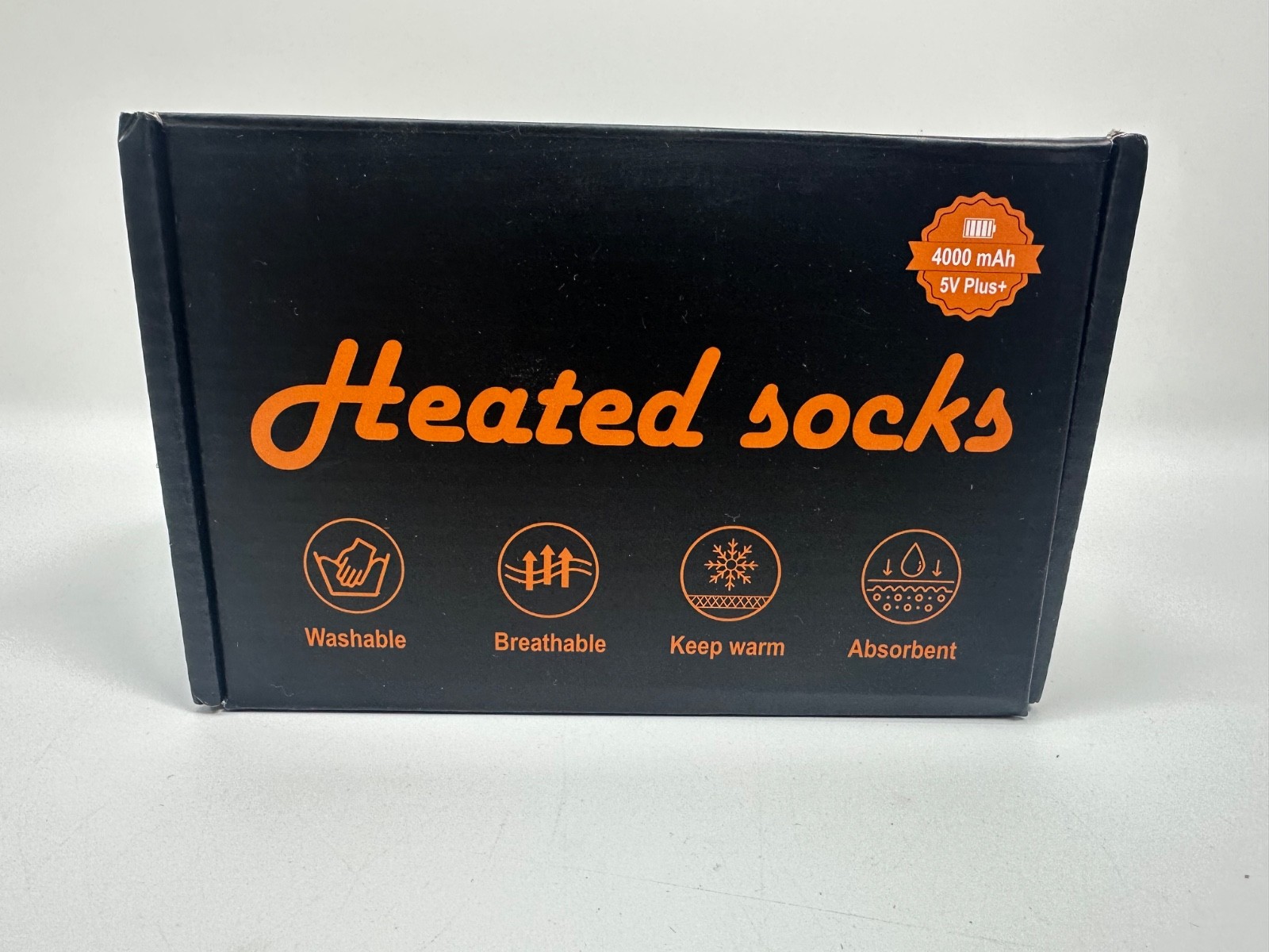 Rechargeable Heated Socks - 4000mAh battery