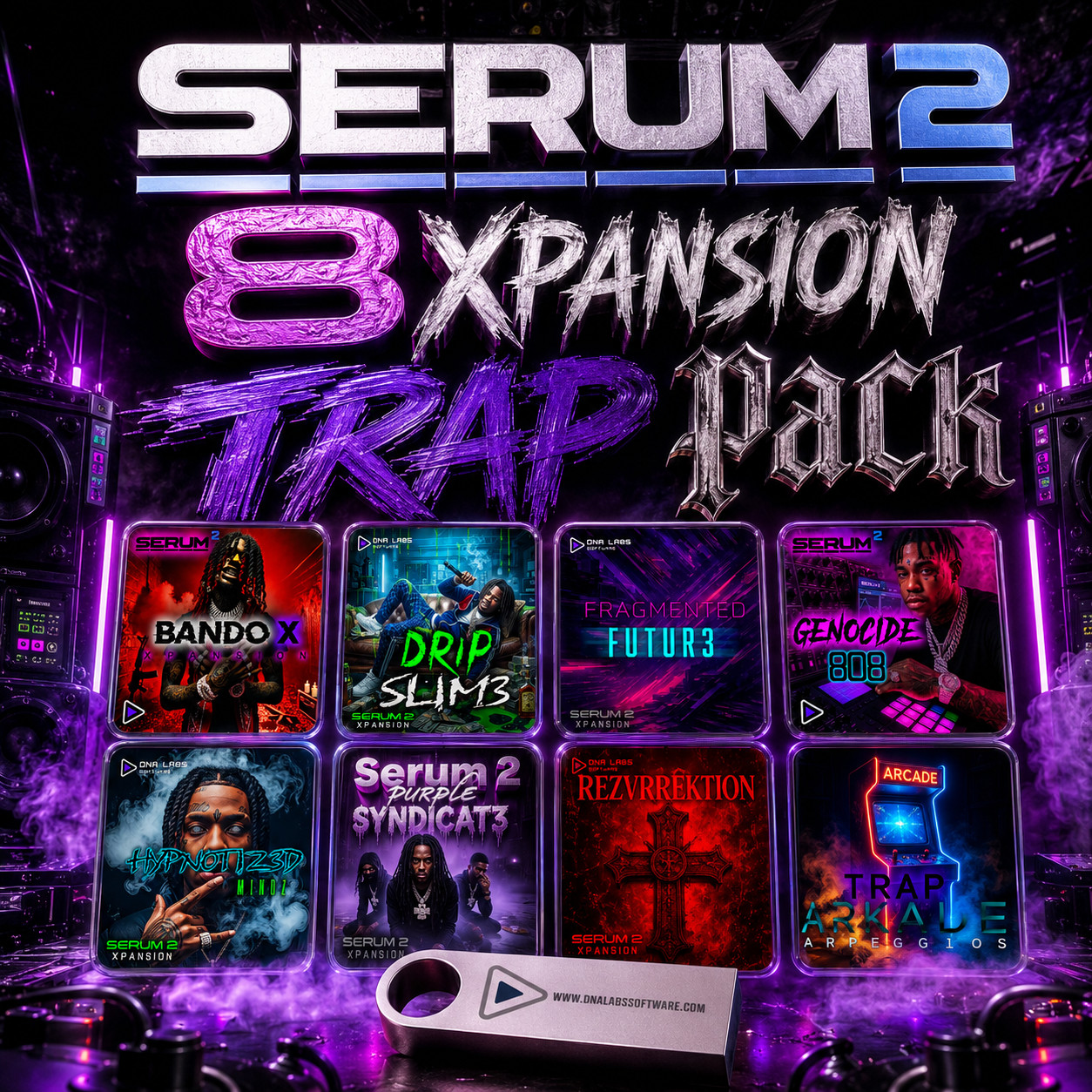 Serum 2 Trap Presets Bundle | 8 Expansion Packs | Premium Sounds | Official USB
