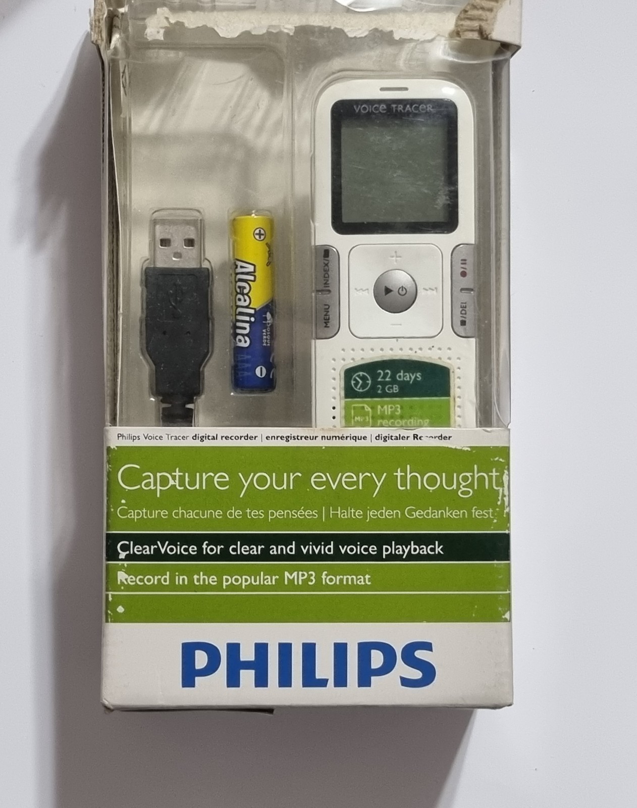 Philips LFH0615 Mp3 2GB Usb Voice Recorder