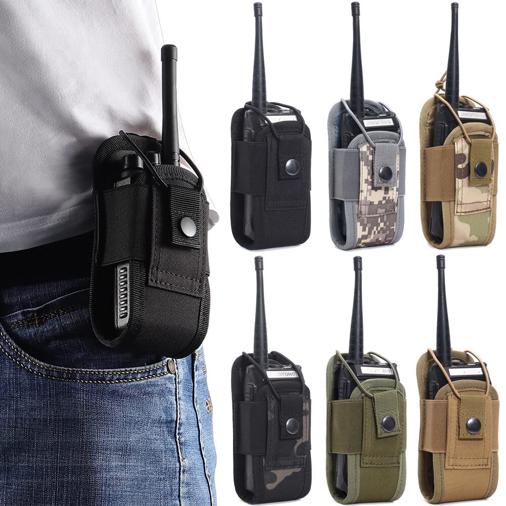 Tactical Molle Radio Walkie Talkie Pouch Waist Bag Holder Interphone Holster Bag