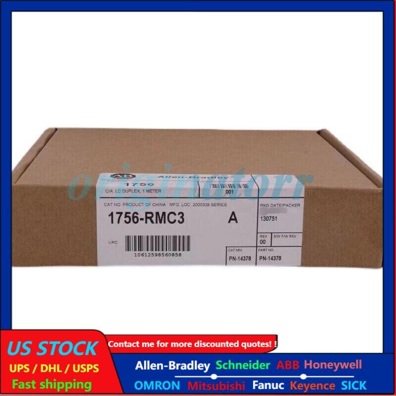 New AB 1756-RMC3 /A ControlLogix 3-Meter Fiber Cable Surplus SEALED 1756RMC3