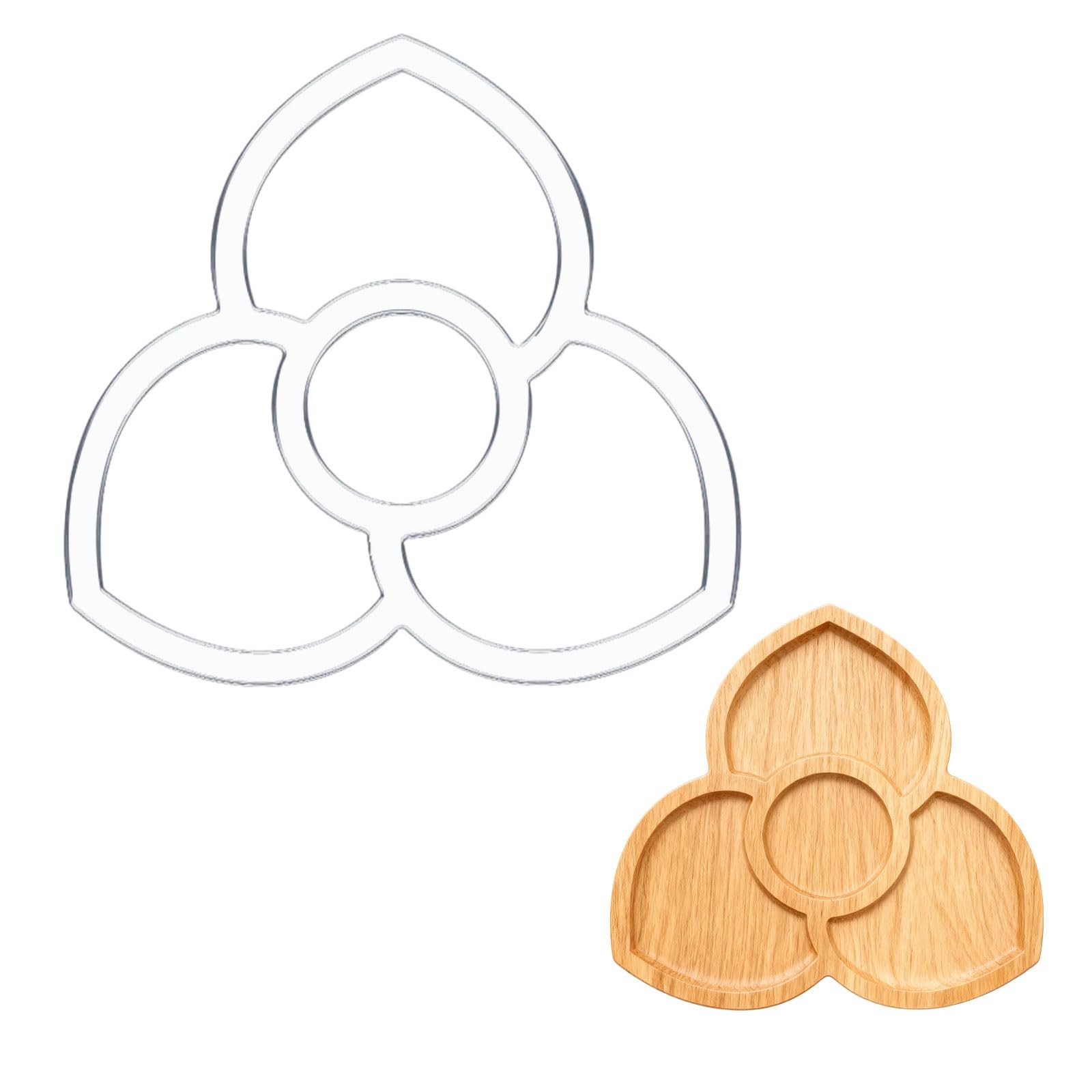 Clear Acrylic 4 In 1 Router Template Woodworking Circle Inlay 9.8x10.1 Inch
