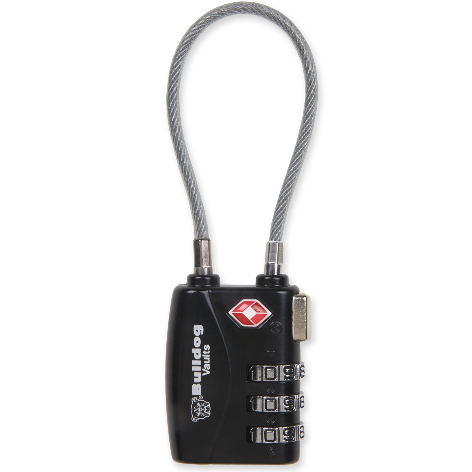 Bulldog Cases Transportation Security Administration Lock Steel Cable Black
