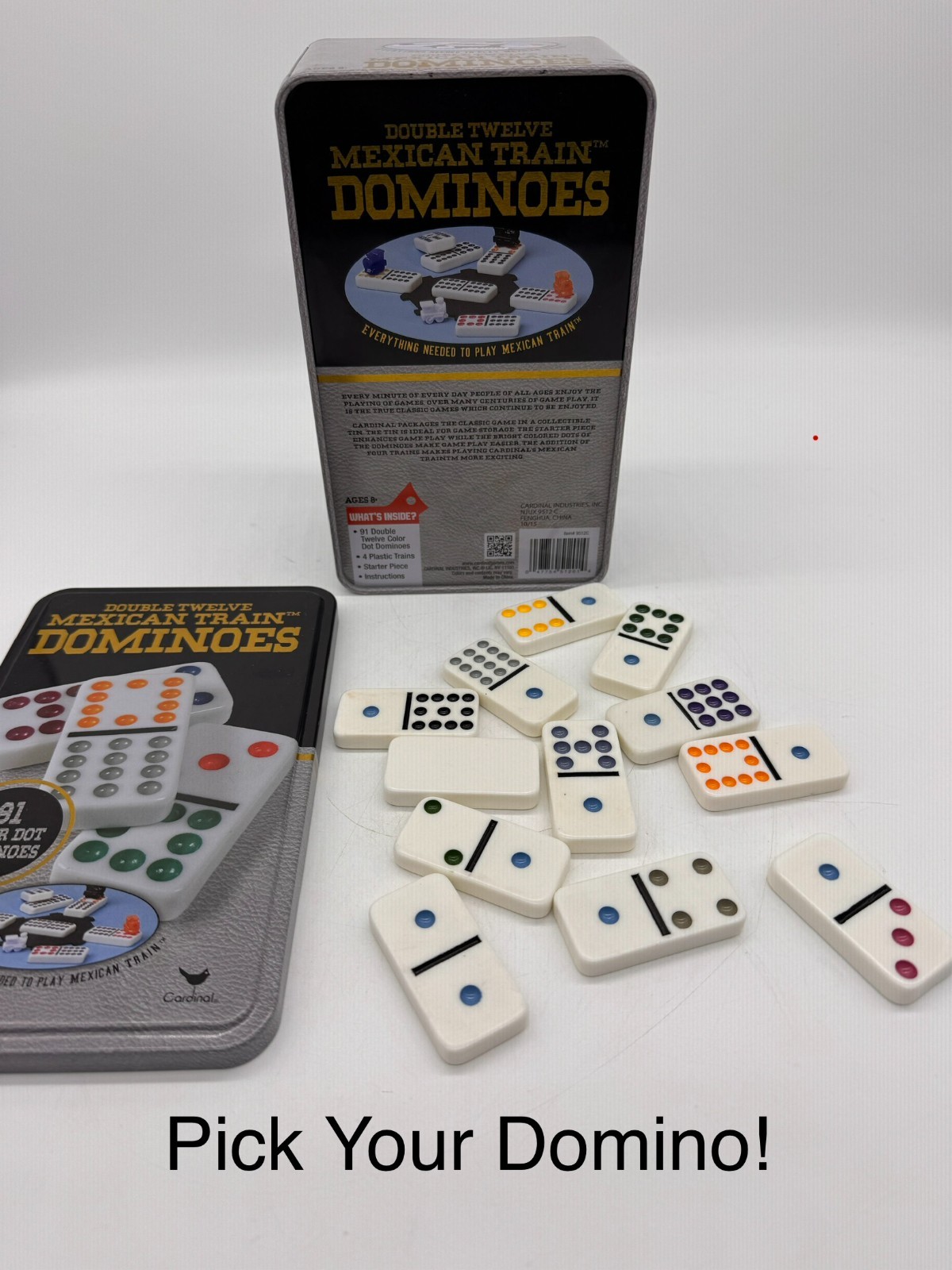 Cardinal Double Twelve Jumbo Color Dot Dominoes Replacement Pick Your Domino P05