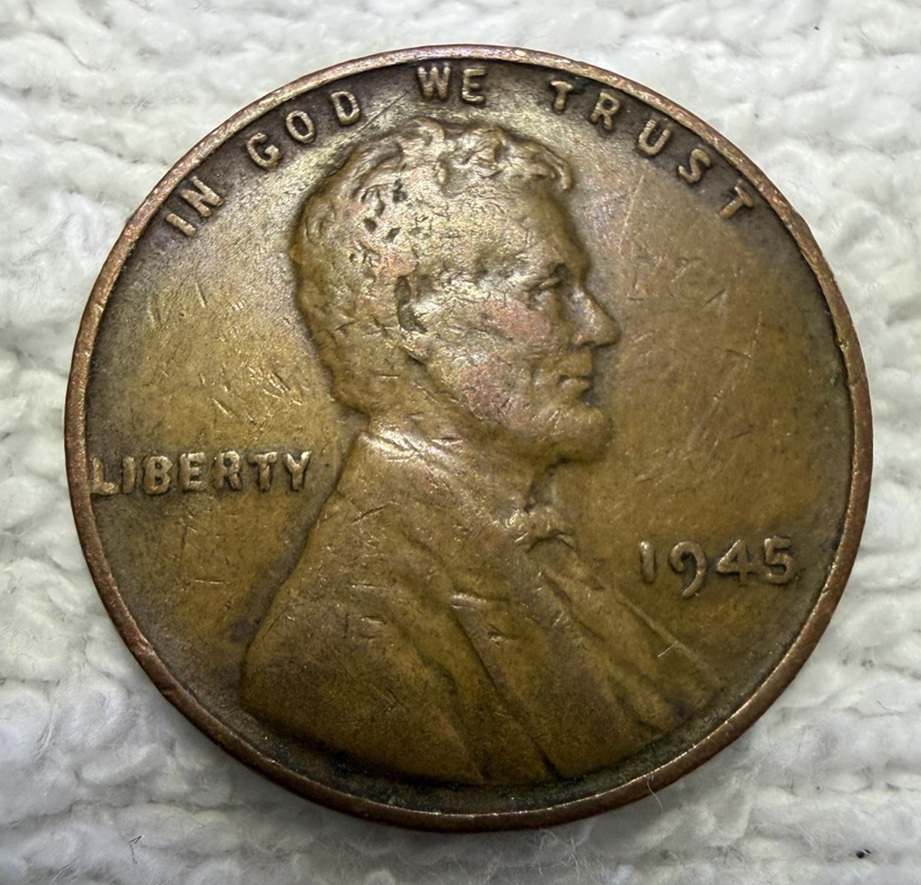 1945 1C BN Lincoln Cent Wheat Penny