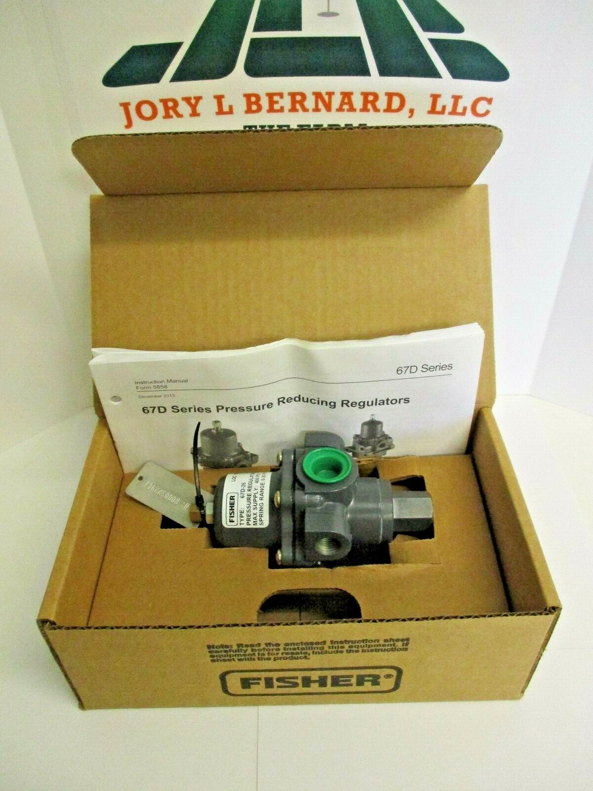 FISHER PRESSURE REGULATOR, TYPE 67D-26, 400PSI, 0-20PSI SPRING RANGE, NEW IN BOX