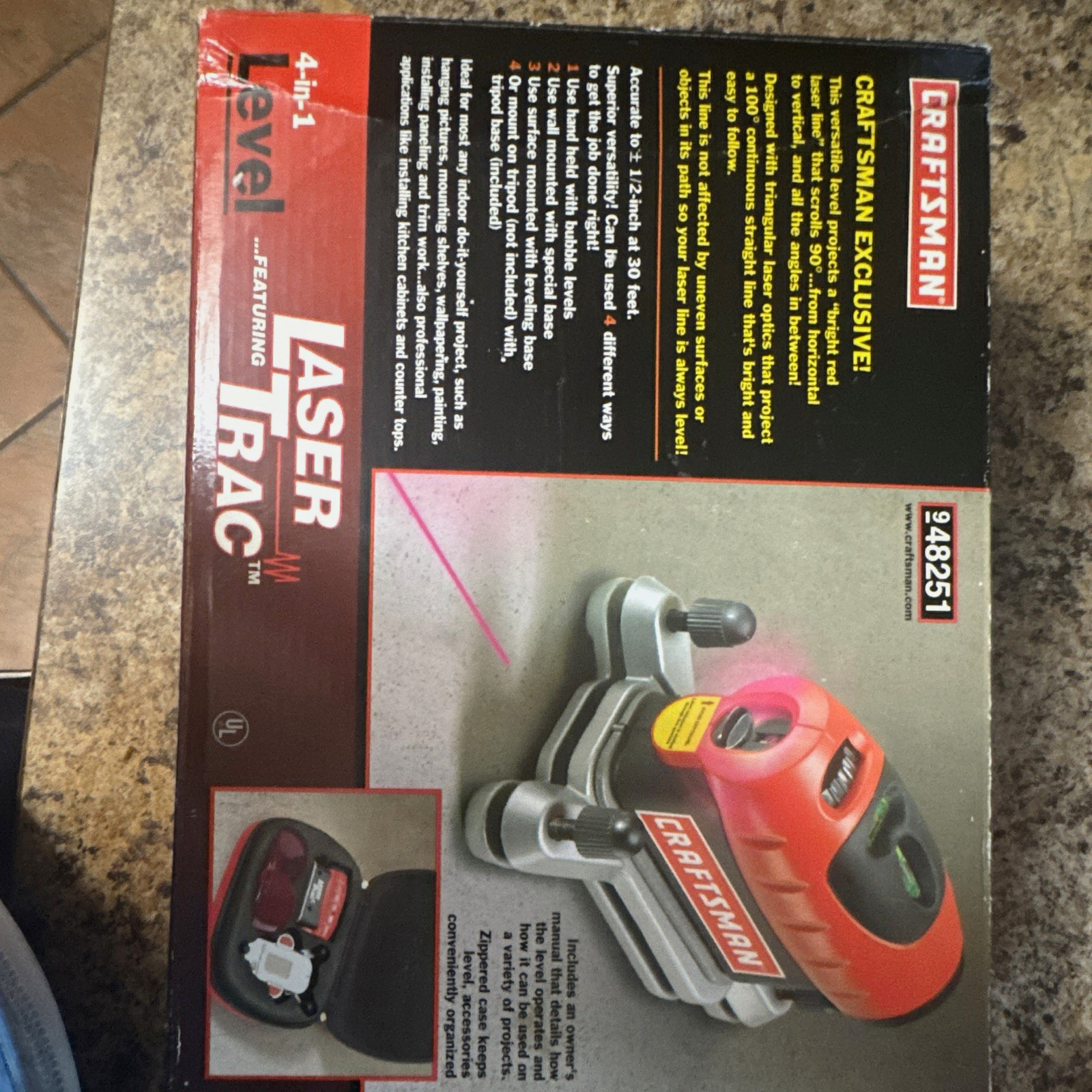 Craftsman 4-in-1 Laser Trac Portable Laser Level Model 948251