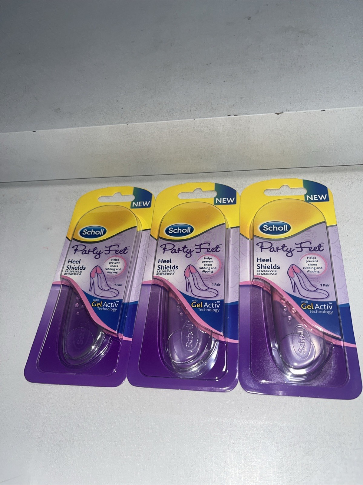 3 New Sets Scholl Party Feet Heel Shields To Prevent Slipping & Rubbing