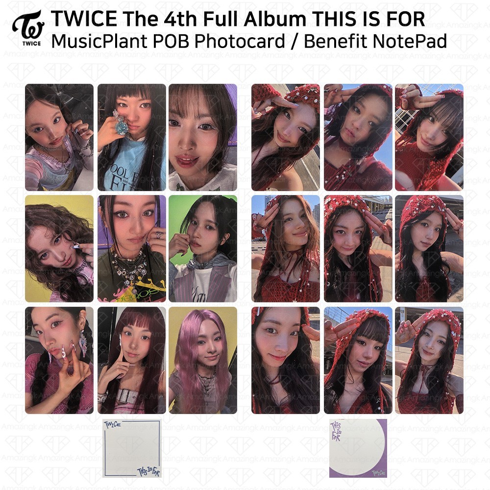 TWICE 4th Full Album THIS IS FOR MusicPlant POB Photocard Benefit Goods KPOP