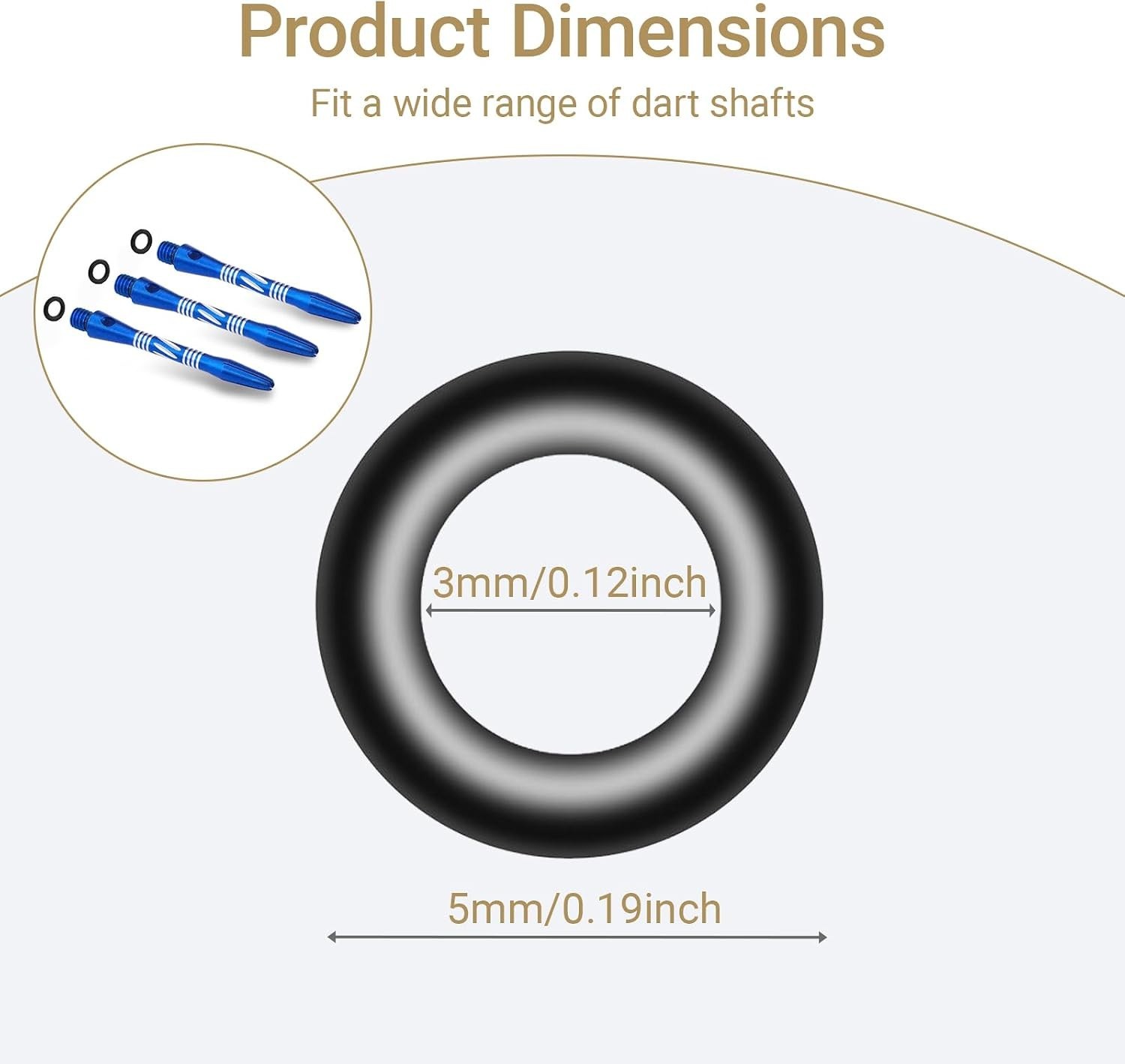 Dart Accessory: O-Ring Applicator Tool + 200 Pcs 2BA Rubber O-Rings Dart Washers