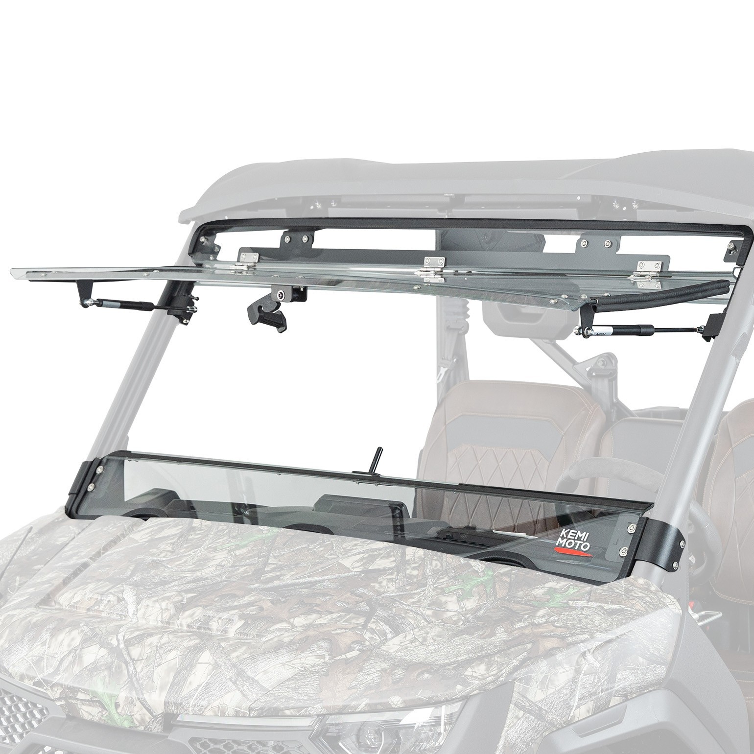 KEMIMOTO 3 IN 1 Flip Front Windshield For CFMOTO UForce U10 Pro/U10 Pro XL 2025+