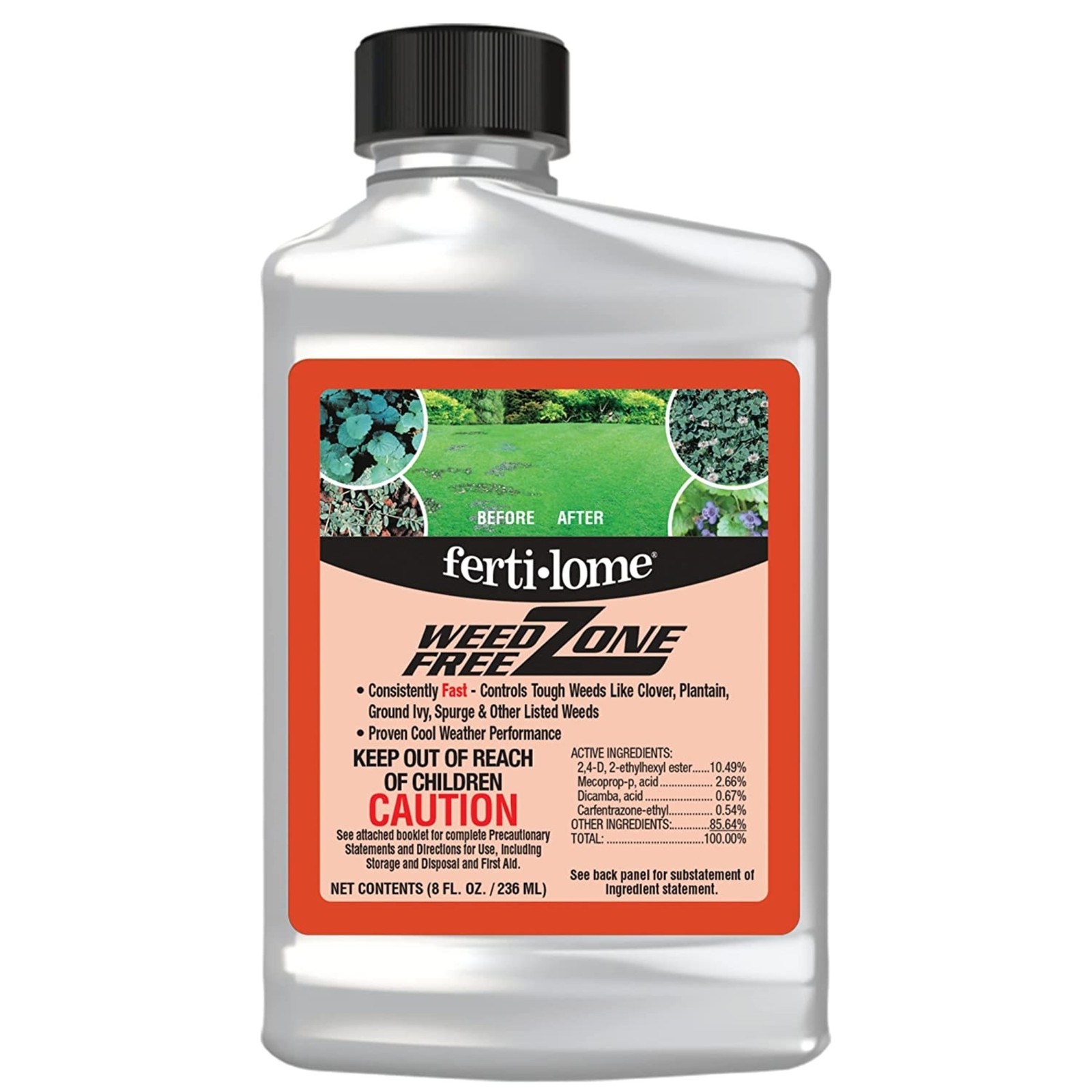 Fertilome Weed-Free Zone Liquid Broadleaf Weed Herbicide Concentrate, 8 fl oz