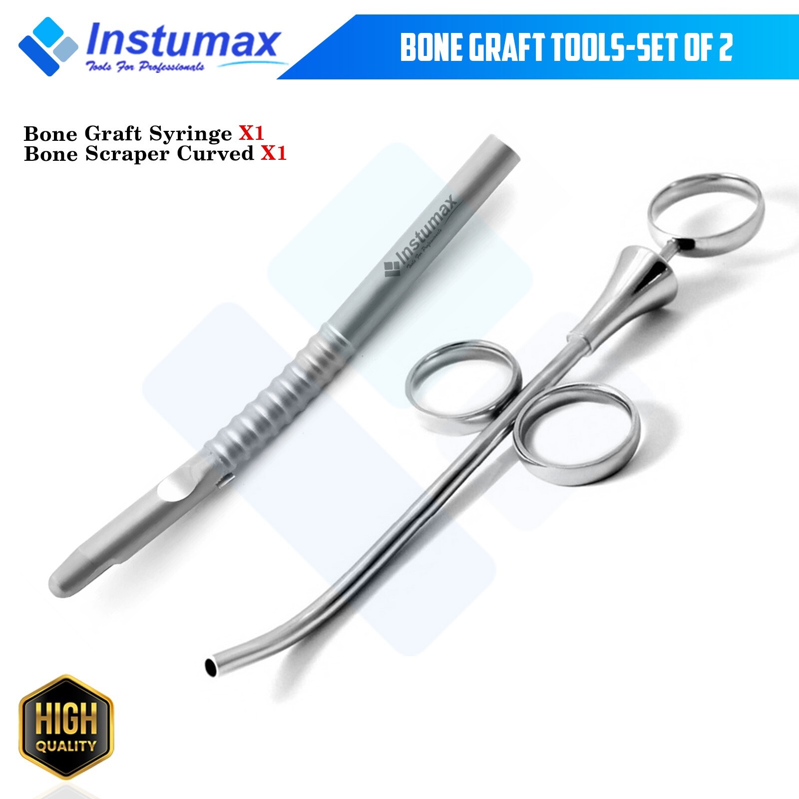 Dental Implant Bone Graft Scraper Collector Syringe Surgical Instruments