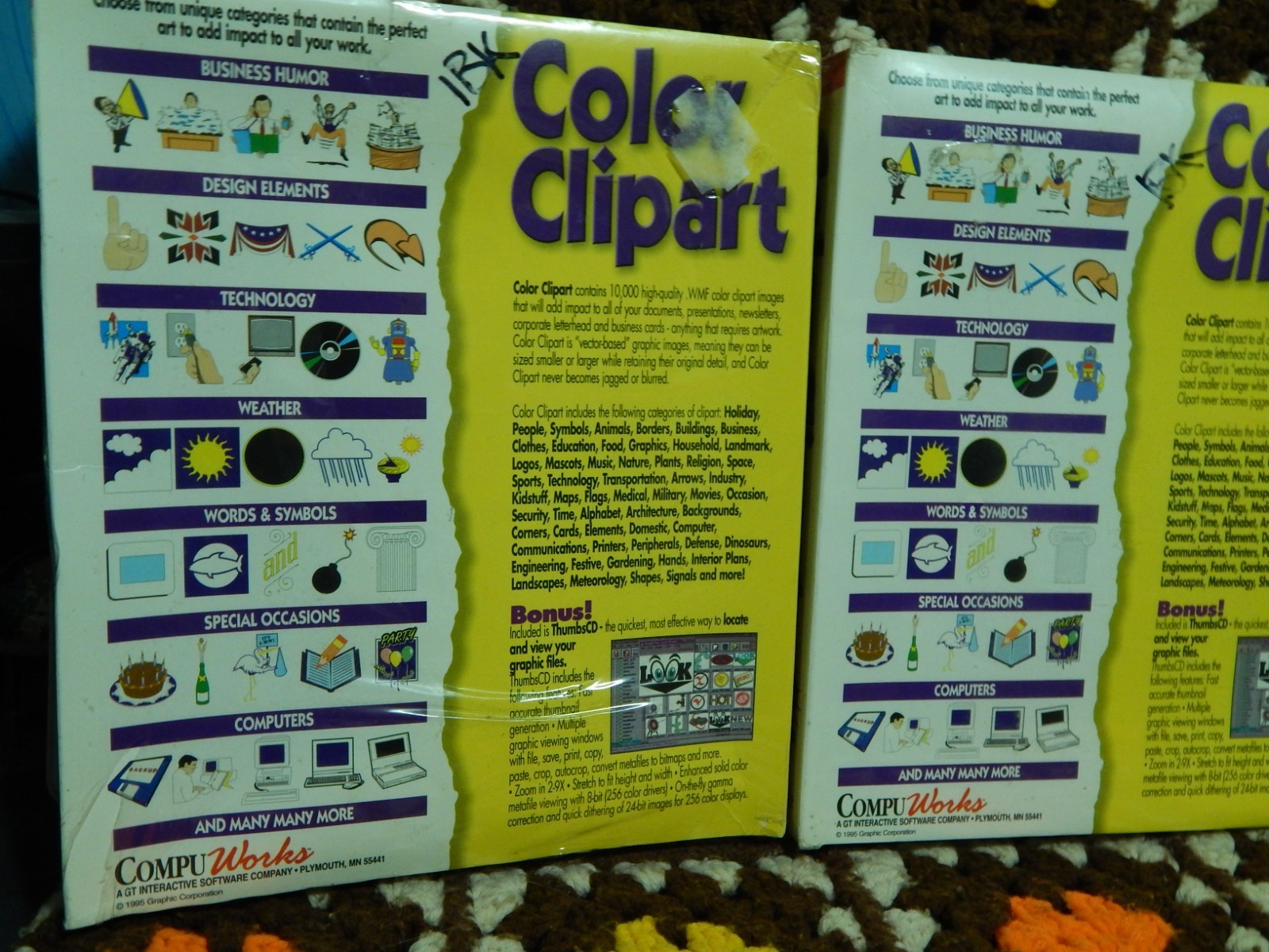 '90s Computer Software (LOT of 4) Microsoft Greetings Workshop + Color Clipart +