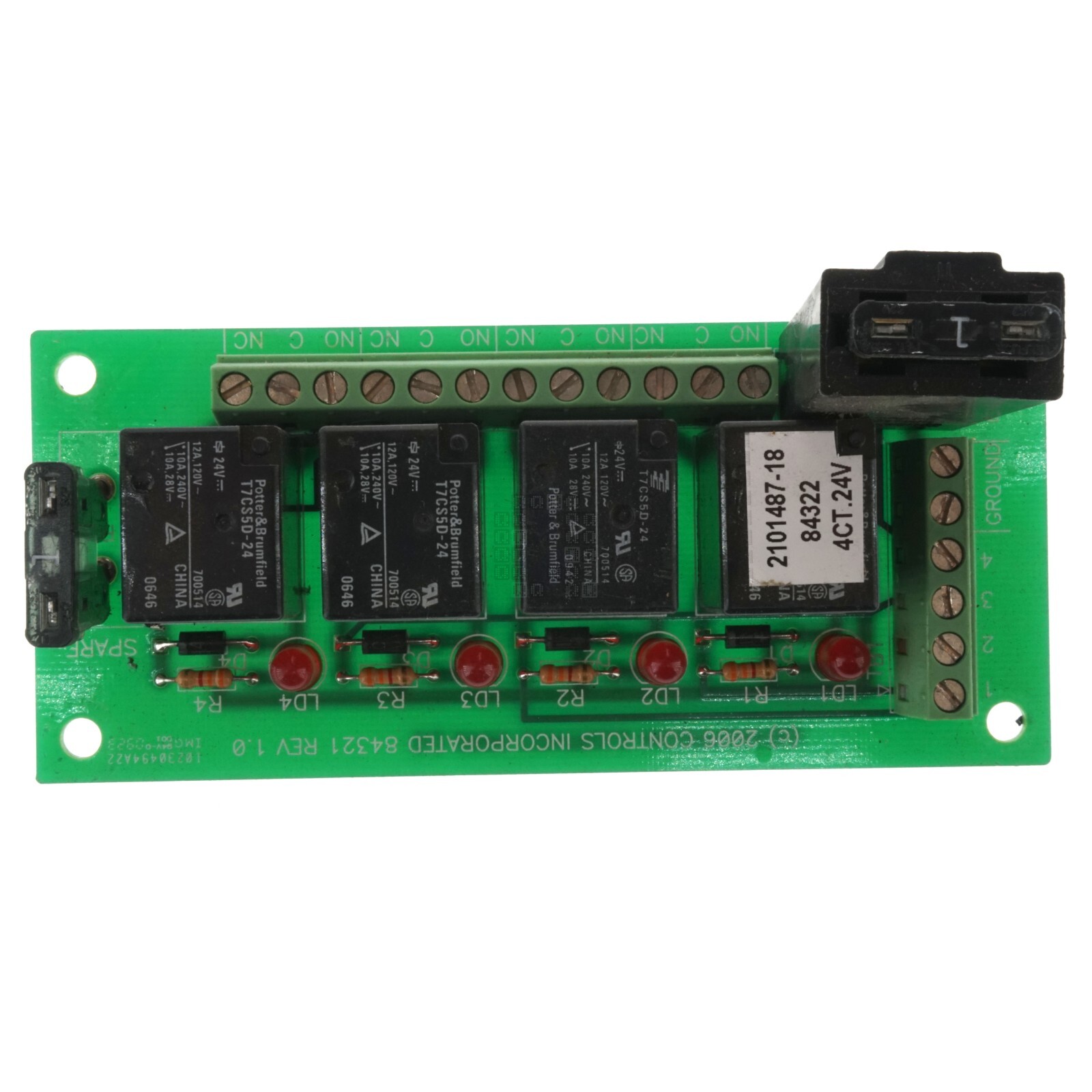 Controls Incorporated 84321 Rev 1.0 Fused Relay Output PCB