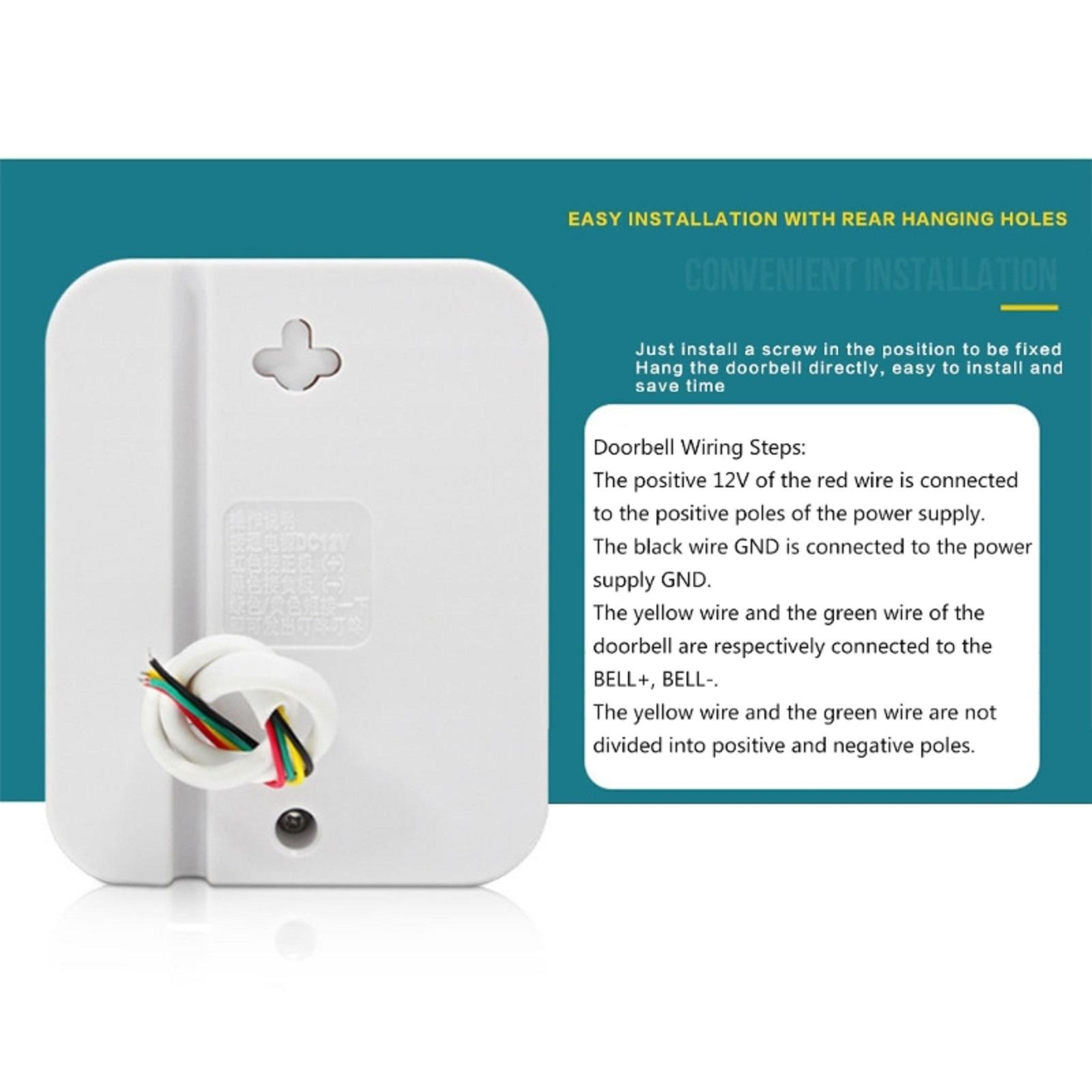 Hotel Home Office Wired Doorbell DC 12V Wire Access Security Control System