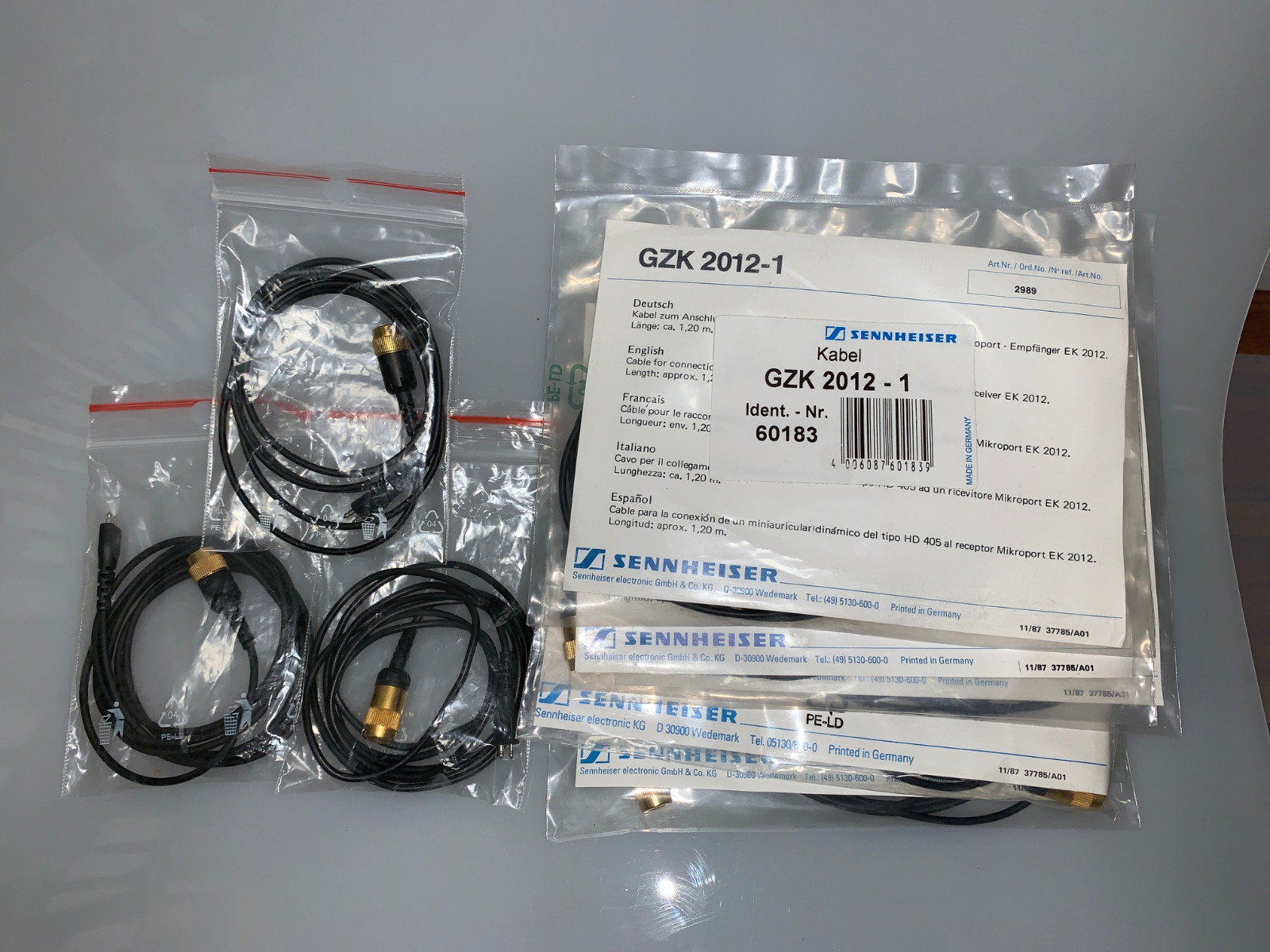 Cable cable for Sennheiser EK 2012 (GZK 2012-1) for a dynamic earphone