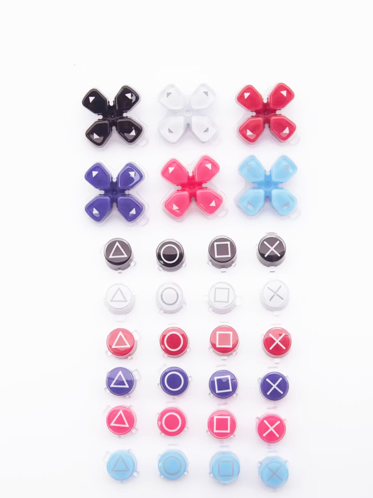 6 Colors Original Crystal Direction ABXY Button Set for PS5 Controller