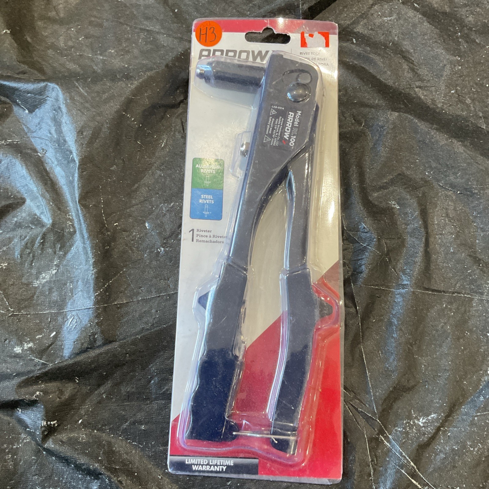 Arrow RL100 General Purpose Light Duty Rivet Tool, 1/8, 3/16", Vinyl Handle