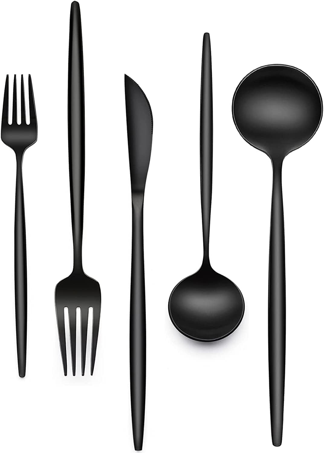12 Setting Bla Sierware,  Stainl Steel Flatware Cutlery
