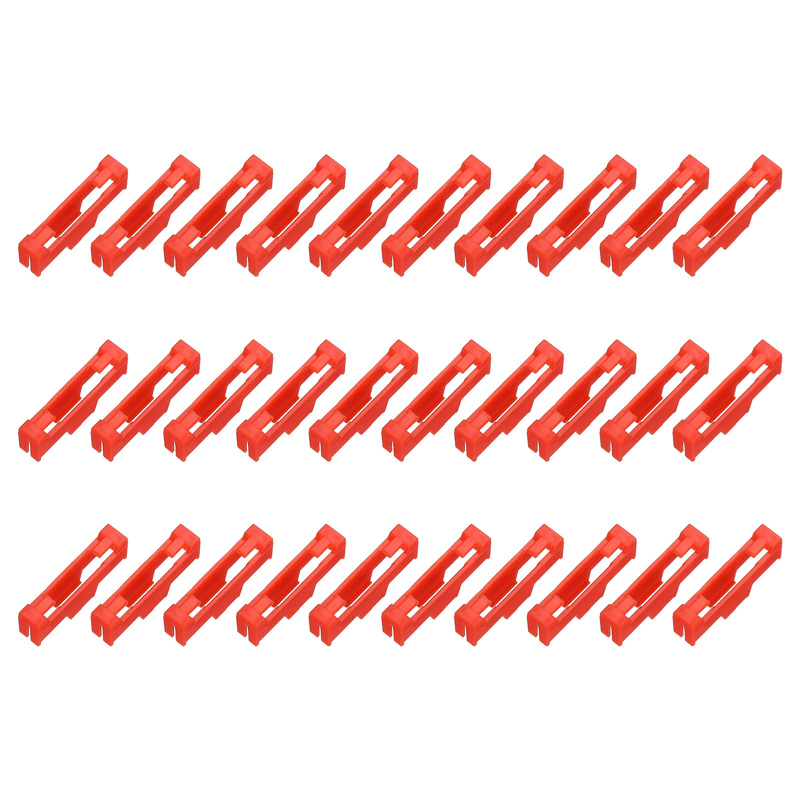30 Pcs Servo Cable Clips Safety Lock, ABS Servo Cable Buckle Holder Red