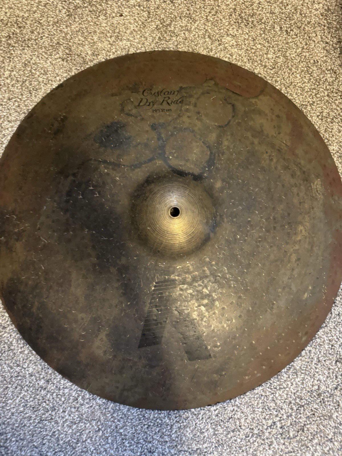 Zildjian K Custom Dry Ride 20" Cymbal, Excellent