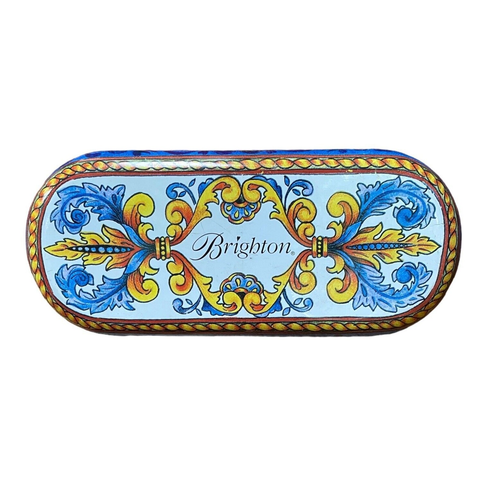 Brighton Eyeglasses Sunglasses tin Metal Case Colorful EUC
