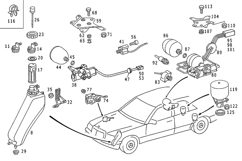 Genuine Mercedes-Benz Air Reservoir 140-328-05-15