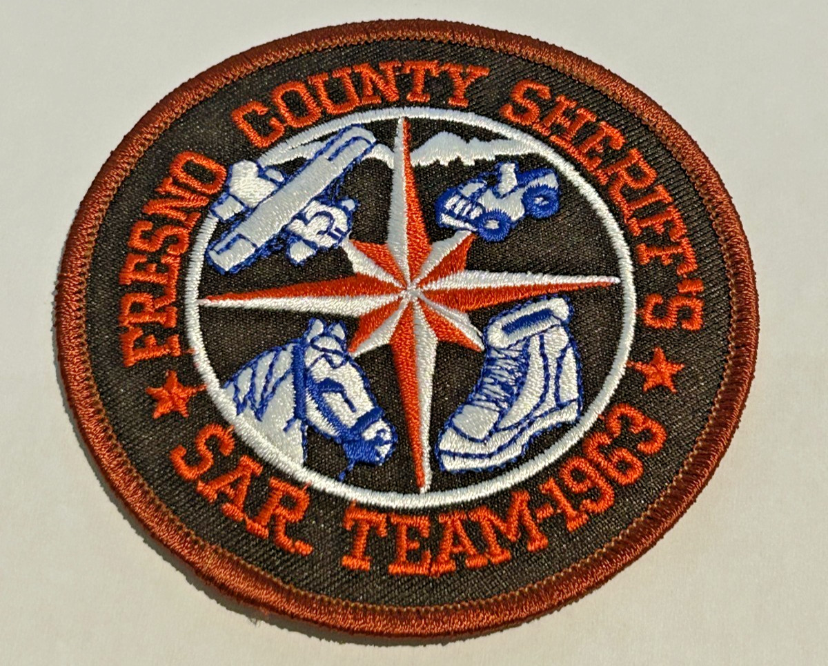 Fresno County California Sheriff SAR Team Search & Rescue Patch Unused