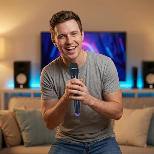 Microphone Prop - Realistic Plastic Mic for Karaoke Practice, Speech Training